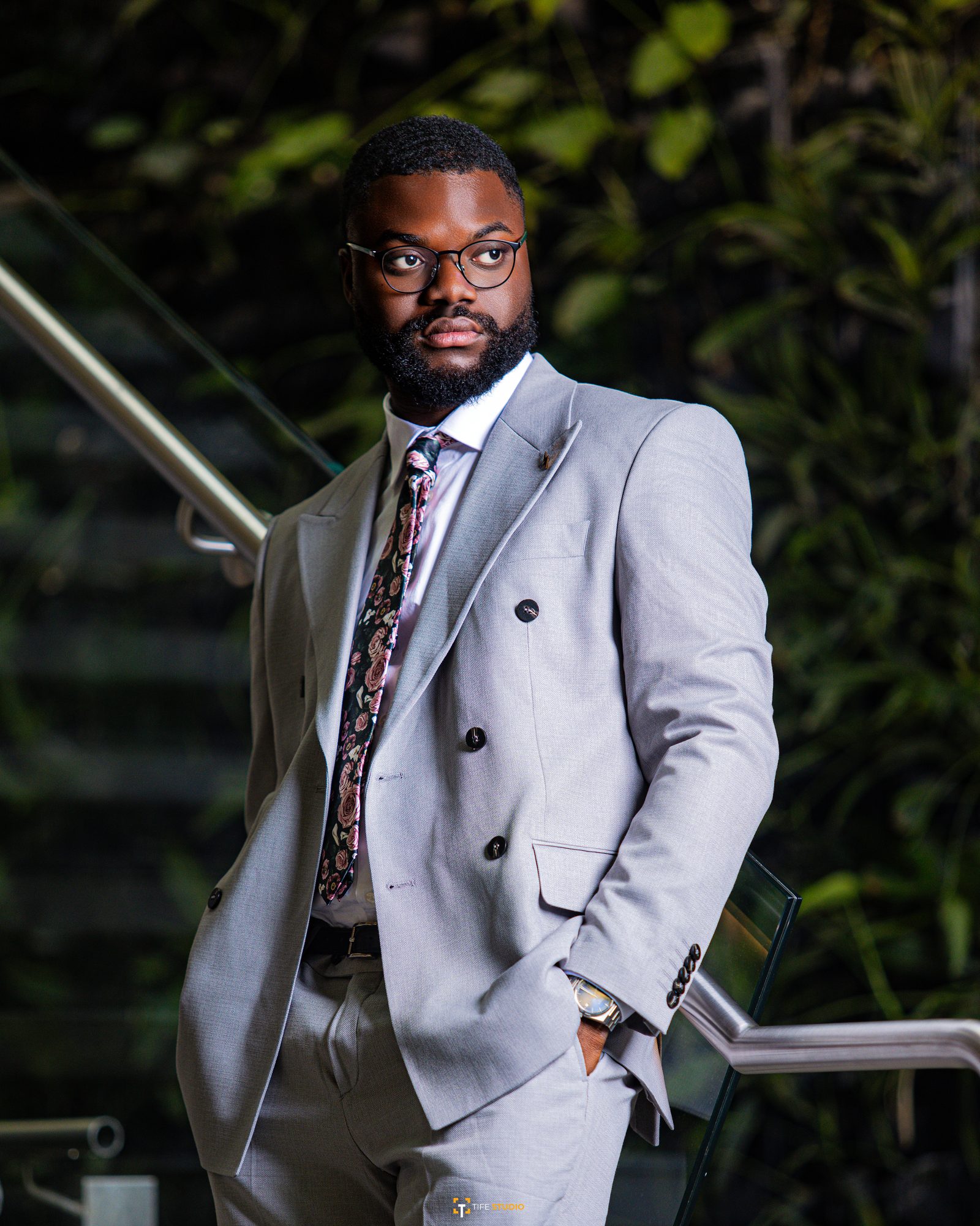 Graduation suit portrait